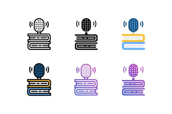 Book Podcast Icon: A Versatile Graphic Design Asset for Local Business Branding