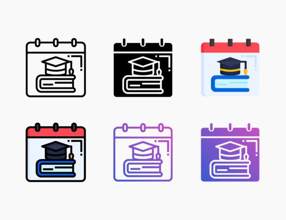 Calendar Education Icon: A Versatile Graphic Design Asset for Sellers