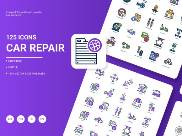 Car Repair Icon Pack: A Practical Graphic Design Asset for Local Business Branding