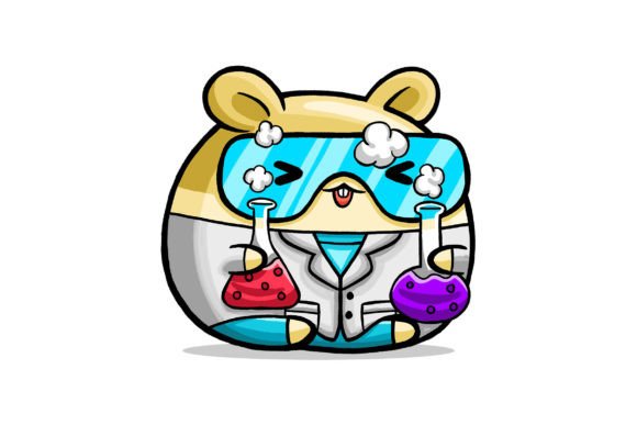 Cute Hamster Chemist Cartoon Vector: A Versatile Graphic Design Asset for Local Business Branding