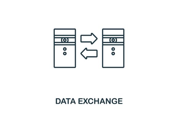 Data Exchange Icon: A Versatile Graphic Design Asset for Modern Branding