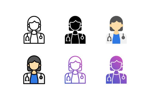 Doctor Woman Icon: A Practical Graphic Design Asset for Digital Sellers