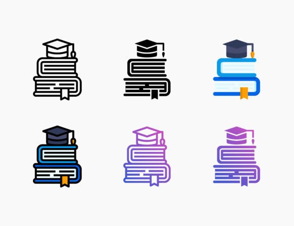 Education Book Icon: A Versatile Graphic Design Asset for Local Business Branding