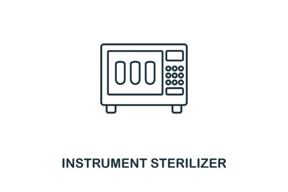 Instrument Sterilizer Icon: A Graphic Design Asset for Medical-Themed Crafts