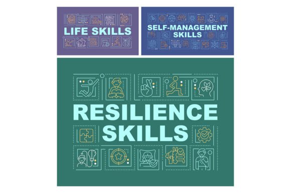 Life Skills Improving Word Concepts Set for Local Business Graphics