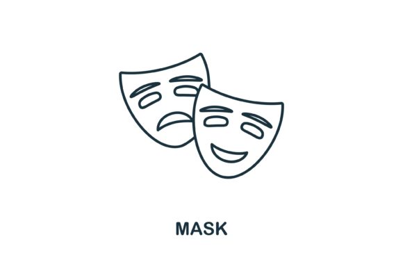 Mask Icon: A Versatile Graphic Design Asset for Modern Branding