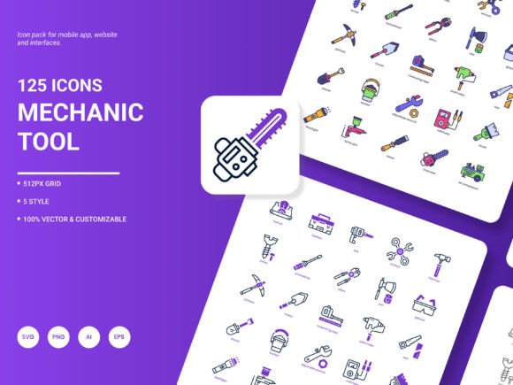 Mechanic Tool Icon Pack: A Designer’s Take on a Versatile Graphic Design Asset