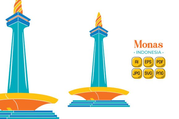 Monas in Flat Design Style: A Graphic Asset for Polished Content Publishing