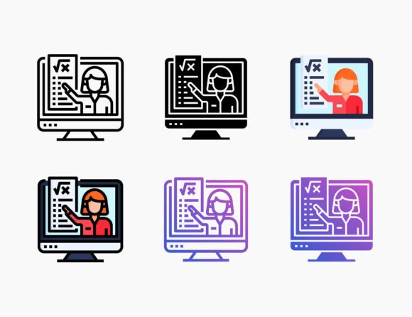 Online Course Icon: A Graphic Design Asset for Modern Branding