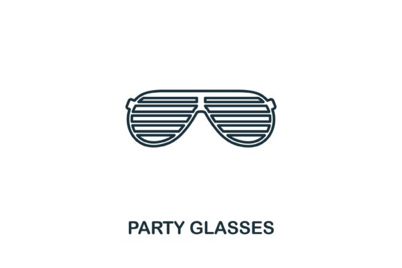 Party Glasses Icon: A Versatile Embroidery Design for Lively Projects