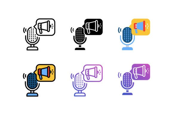 Promotion Podcast Icon: A Versatile Graphic Design Asset for Local Business Branding