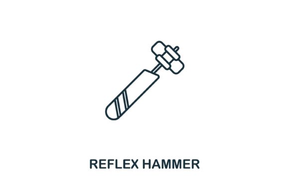 Reflex Hammer Icon: A Versatile Graphic Design Asset for Modern Branding