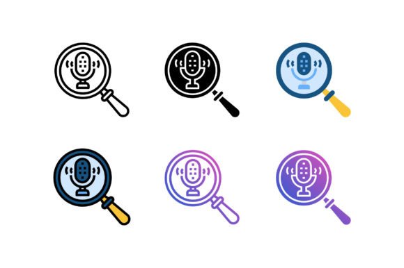 Searching Podcast Icon: A Versatile Graphic Design Asset for Digital Sellers
