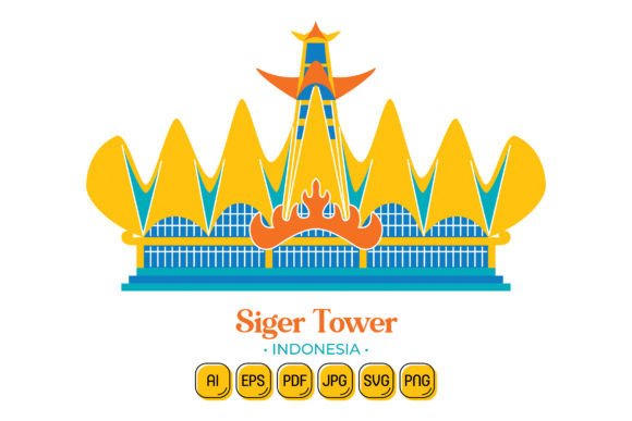 Siger Tower Vector Illustration: A Versatile Graphic for Modern Branding