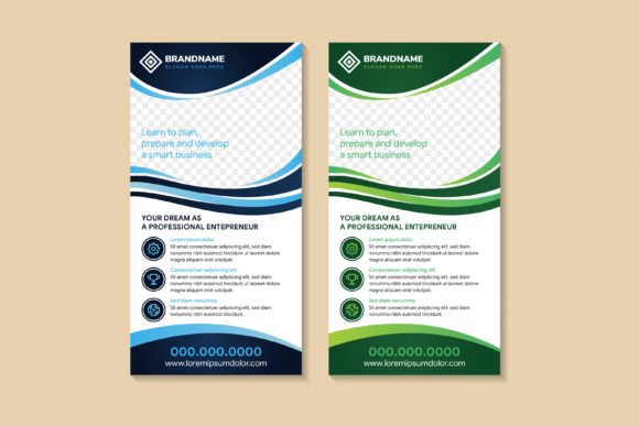 Smart Business Vertical Banner: A Modern Graphic Design Asset for Print Templates