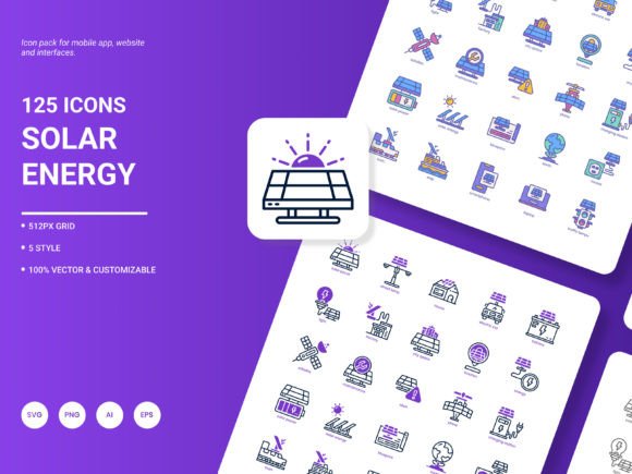 Solar Energy Icon Pack: A Modern Design Asset for Bold Branding
