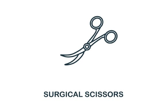 Surgical Scissors Icon: A Versatile Graphic for Medical-Themed Branding and Design
