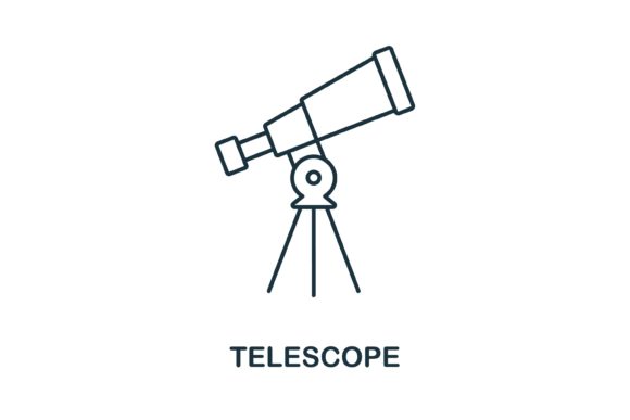 Telescope Icon: A Versatile Graphic Design Asset for Digital Sellers