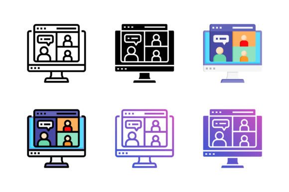 Video Call Icon: A Modern Graphic Design Asset for Local Business Branding