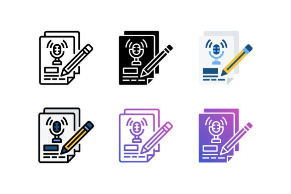 Write Content Podcast Icon: A Versatile Graphic Design Asset for Digital Sellers